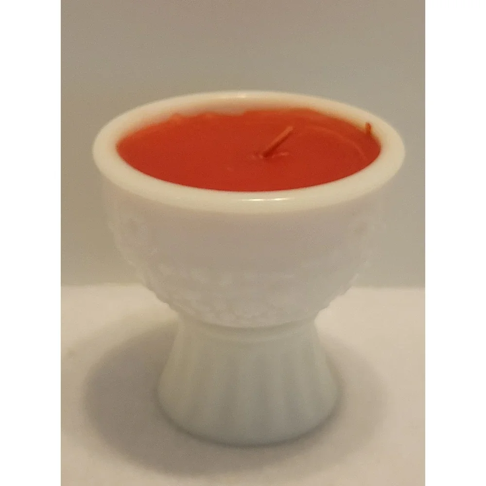 VTG Avon Milk Glass CandleHolder Potpourri 1970 Collectible Glass Display w/ Box